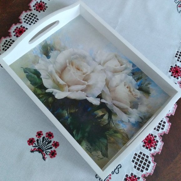 Elegant handmade wooden tray, Made in Ukraine - Picture 3 of 5